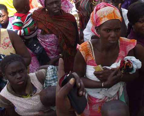 Senegal pediatric outreach - woman with child